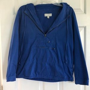 J.Crew Hooded Blue Jacket Pullover, XS